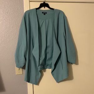 Torrid Open Drape Front Blazer in Sea Foam Size 3 Style #10379334
